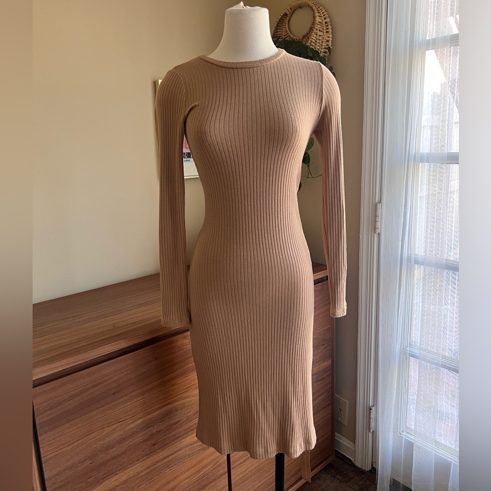 Reformation Wednesday Midi Dress Tan / Camel